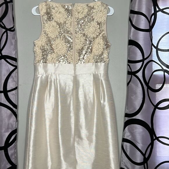 Tahari women's gold cream dress size 6 - Picture 13 of 16